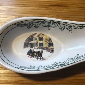 2002 Currier & Ives spoon rest